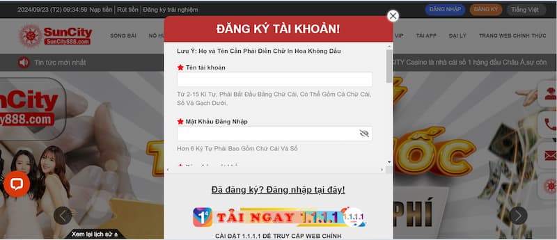 Suncity - Link Vào Nhà Cái Suncity88 Đăng Ký Tặng Code 88K 15 Bốn bước đăng ký tài khoản